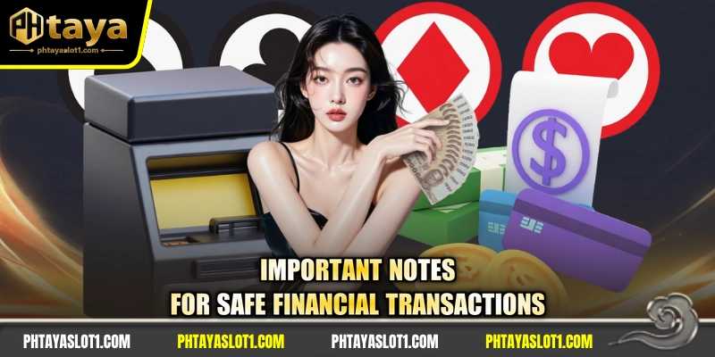 Important notes for safe financial transactions